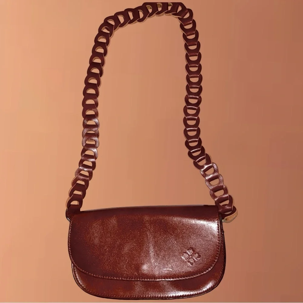 Patricia Nash Chelsey Boho Chain-link Leather Crossbody NWOT + Dust Bag + COA - Picture 3 of 9